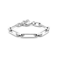Armband Paperclipschakel staal goudkleurig 8 mm 17 + 3 cm