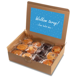 Muffin box "Welkom terug!"