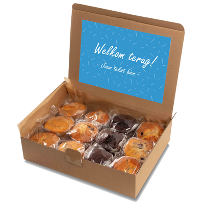 Muffin box "Welkom terug!"