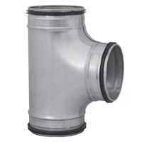 T-stuk 90 graden met afdichtingsrubber Ø80mm x Ø80mm x Ø80mm T-stuk 90 graden met afdichtingsrubber Ø80mm x Ø80mm x Ø80mm