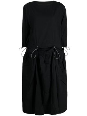 Toogood robe Roper mi-longue à effet froissé - Noir