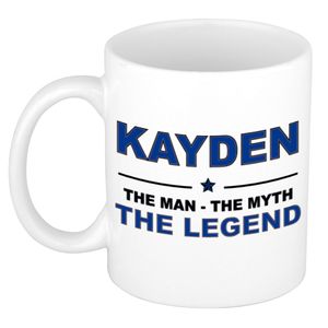 Kayden The man, The myth the legend collega kado mokken/bekers 300 ml