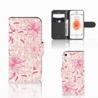 Apple iPhone 5 | 5s | SE Hoesje Pink Flowers - thumbnail