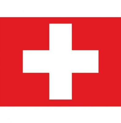 10x Vlag Zwitserland stickers 10 cm