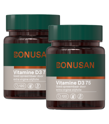 Bonusan Vitamine D3 75 Capsules Duoverpakking