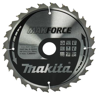 Makita Accessoires Cirkelzaagblad Hout 210X30X2,4 24T 20G - B-32253