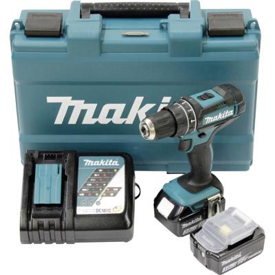 Makita neu DHP482RFE Accu-klopboor/schroefmachine 18 V 3.0 Ah Li-ion Incl. 2 accus, Incl. lader