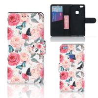 Huawei P10 Lite Hoesje Butterfly Roses