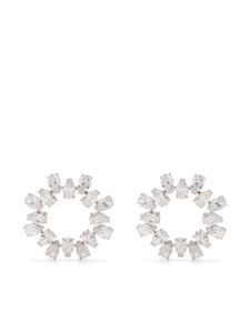 Swarovski puces d'oreilles Millenia serties de cristaux - Argent