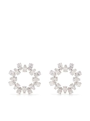 Swarovski puces d'oreilles Matrix - Argent