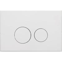 QeramiQ Dely Swirl Toiletset - 36.3x51.7cm - Geberit UP320 Burda inbouwreservoir - slim zitting - mat witte metalen bedieningsplaat - ronde knoppen - wit glans 0701131/SW706190/SW1000766/SW1026256