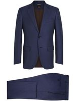 Zegna costume en cachemire Oasi à veste à simple boutonnage - Bleu - thumbnail