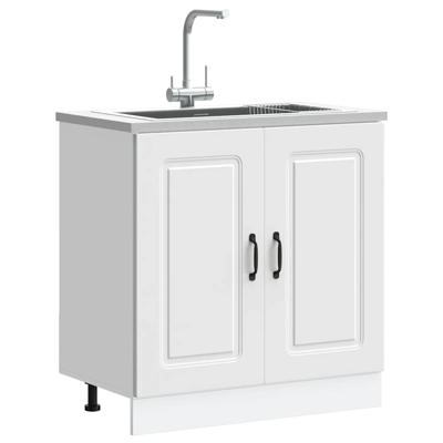 Spoelbakonderkast Kalmar 80x46x81,5 cm bewerkt hout wit