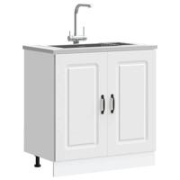 Spoelbakonderkast Kalmar 80x46x81,5 cm bewerkt hout wit