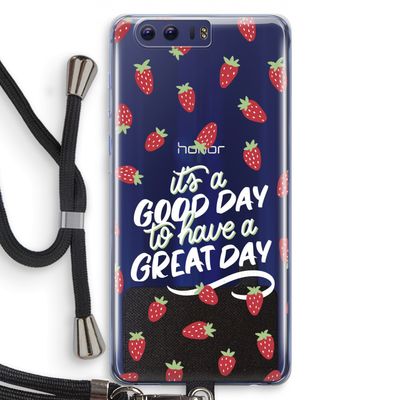 Don't forget to have a great day: Honor 9 Transparant Hoesje met koord
