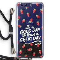 Don't forget to have a great day: Honor 9 Transparant Hoesje met koord