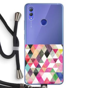 Gekleurde driehoekjes: Honor Note 10 Transparant Hoesje met koord