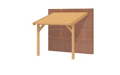 YARD Outdoor OBLIQUE Veranda Schuin dak 300x300 cm Douglas blank dakbeplanking- Schuin dak- - YARD Outdoor