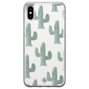 iPhone XS Max siliconen hoesje - Cactus print
