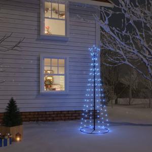 VidaXL Kegelkerstboom 108 LED&apos;s 70x180 cm blauw