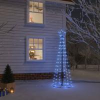 VidaXL Kegelkerstboom 108 LED&apos;s 70x180 cm blauw - thumbnail