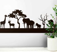Wilde dieren stickers Savanne silhouet