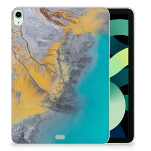 iPad Air (2020/2022) 10.9 inch Tablet Back Cover Marble Blue Gold