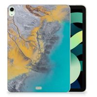 iPad Air (2020/2022) 10.9 inch Tablet Back Cover Marble Blue Gold - thumbnail