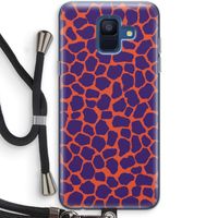 Purple Giraffe: Samsung Galaxy A6 (2018) Transparant Hoesje met koord