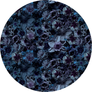 Moooi Carpets - Rond Vloerkleed Flowergarden Round Night Low Pile - 350 cm rond