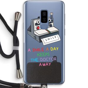 Smile: Samsung Galaxy S9 Plus Transparant Hoesje met koord