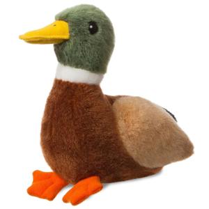 Pluche eend/woerd vogel knuffel - 20 cm - Eenden speelgoed