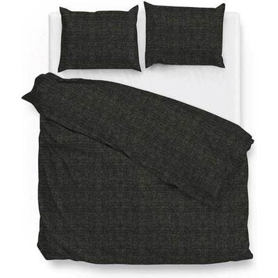 Dekbedovertrek Katoen Lino Midnight Black Ruiten 260x200 Cm Zo!Home - Dekbed-Discounter.nl