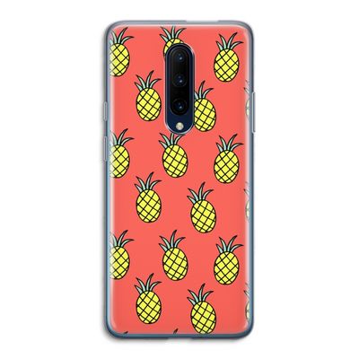 Ananas: OnePlus 7 Pro Transparant Hoesje
