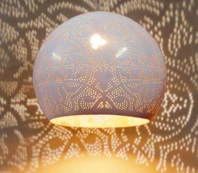 Hanglamp Ameera wit/goud bol - in 2 diameters verkrijgbaar