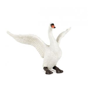 Plastic speelgoed figuur witte zwaan 11 cm