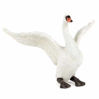 Plastic speelgoed figuur witte zwaan 11 cm