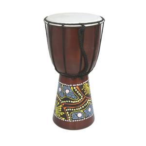 Bongo drums/trommel handgemaakt - hoogte 30 cm - met Afrikaanse print   -