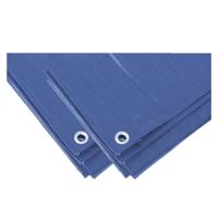 Benson Afdekzeil - 2x stuks - blauw - 4 x 6 meter - met ringen - dekzeil