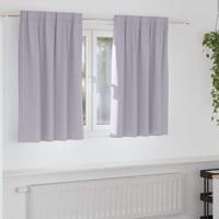 Gordijnen met gordijnen 2 pcs Metaalgrijs Polyester