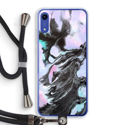Pastel zwart: Honor Play 8A Transparant Hoesje met koord