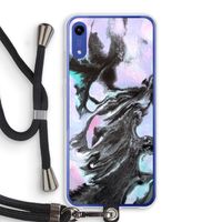 Pastel zwart: Honor Play 8A Transparant Hoesje met koord