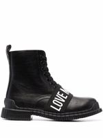 Love Moschino bottines à bande logo - Noir - thumbnail