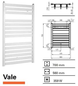 Plieger Designradiator Vale 700 x 560 mm Mat Zwart