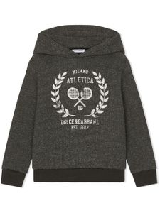 Dolce & Gabbana Kids hoodie à logo imprimé - Gris