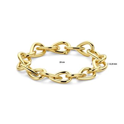 14K Geelgouden Armband - Luxe Gouden Armband 20cm, Schakelbreedte van 12,8 mm