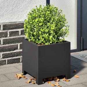 VidaXL Plantenbakken 2 st 30x30x30 cm staal zwart