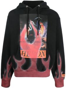 Heron Preston hoodie en coton à imprimé graphique - Noir