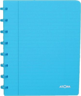 Atoma Trendy schrift, ft A5, 144 bladzijden, geruit 5 mm, transparant turkoois