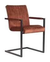 LABEL51 Eetkamerstoel 'Milo' Velvet, kleur Roest